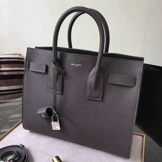 Replica Saint Laurent Small Sac De Jour Bag In Black Grained Leather